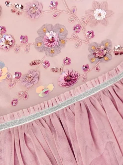 Monsoon Disco-jurk met bloemen en pailletten