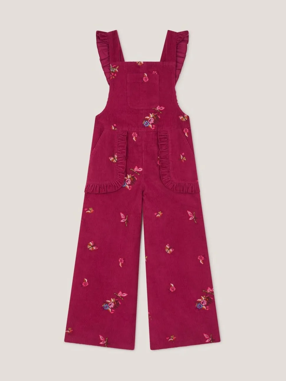 Monsoon Embroidered Corduroy Dungarees