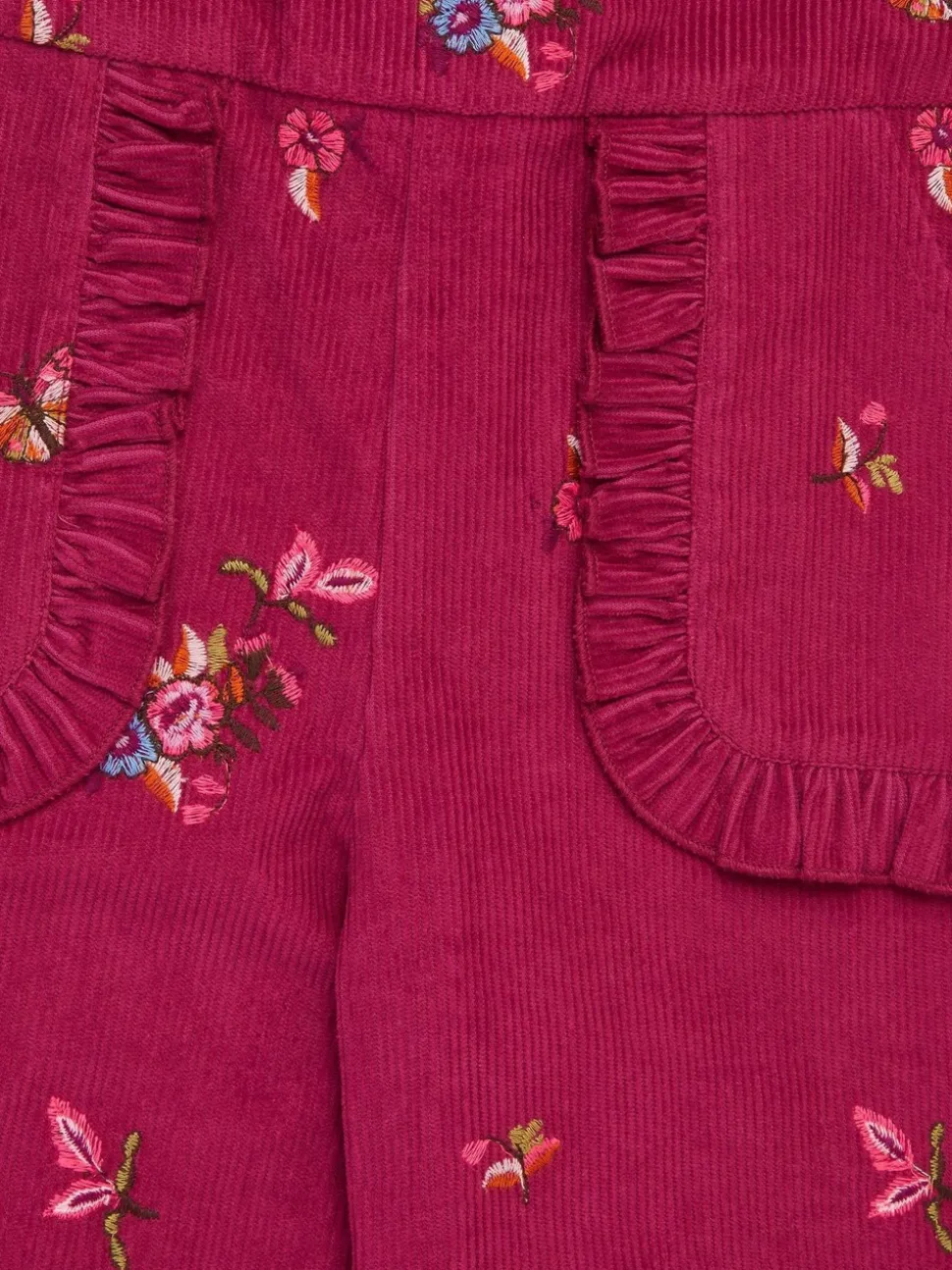 Monsoon Embroidered Corduroy Dungarees