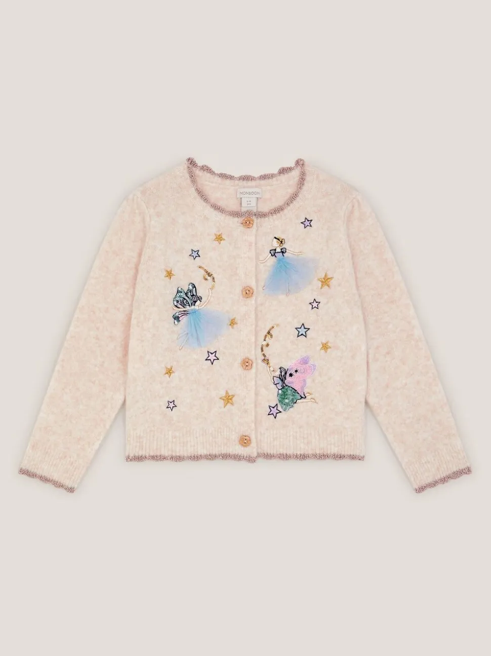 Monsoon Fairy Star Embroidered Cardigan