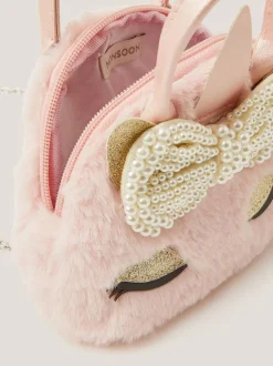 Monsoon Fluffy Bow Unicorn Handbag