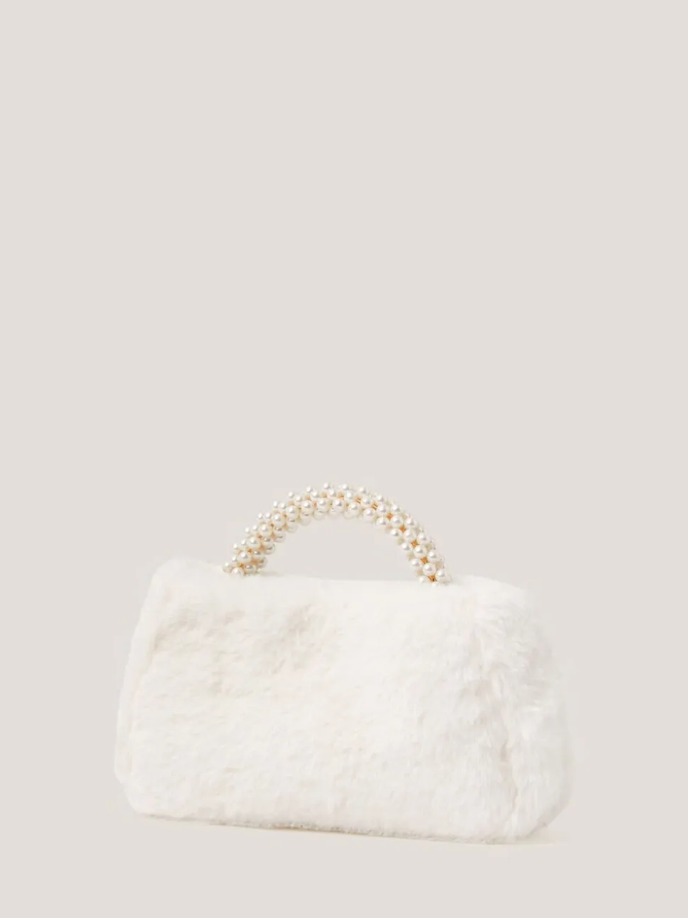 Monsoon Fluffy Pearl Handle Bag