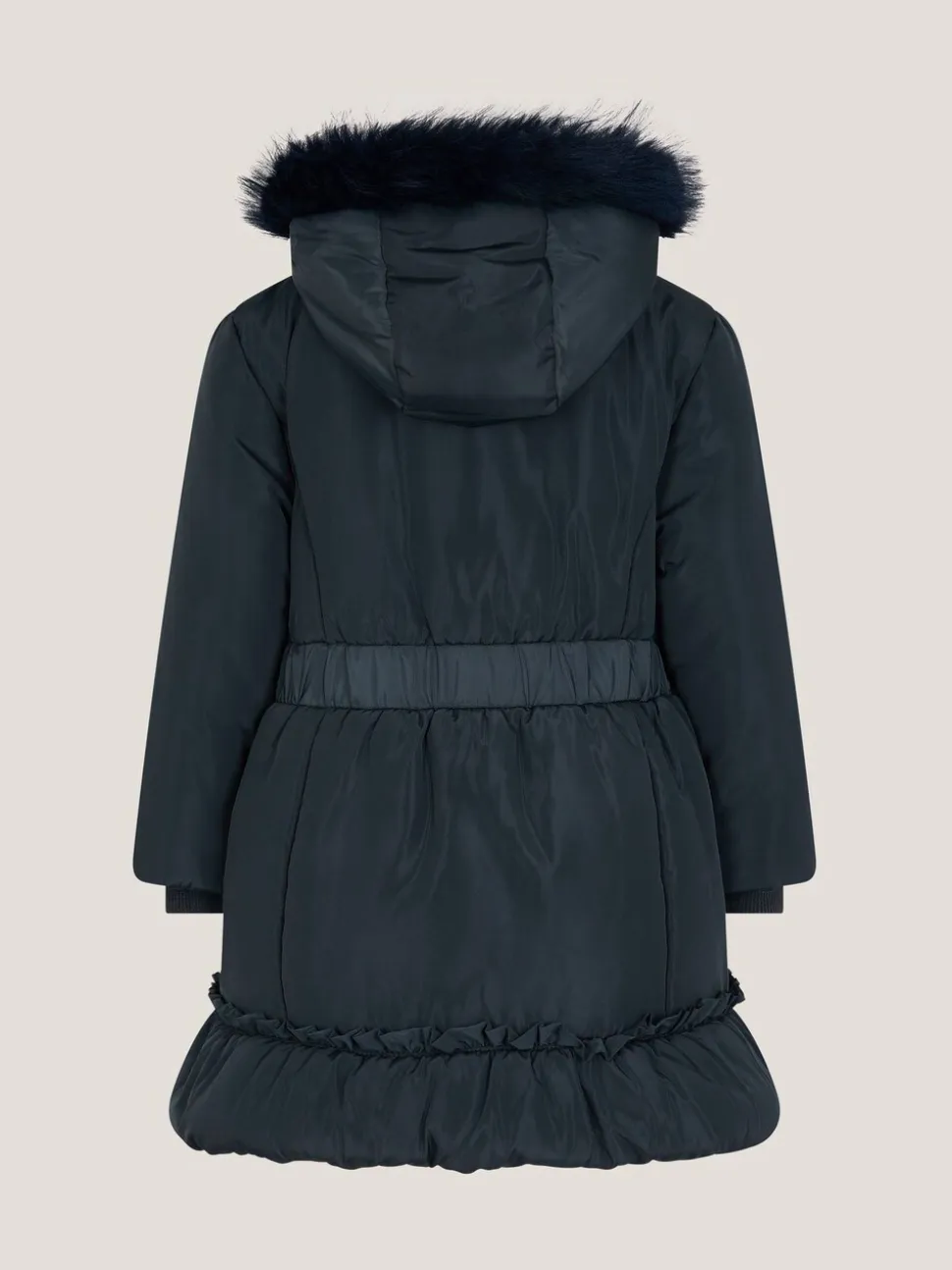 Monsoon Frill Bow Hooded Coat