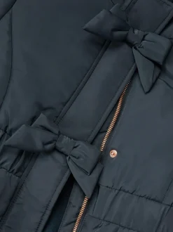 Monsoon Frill Bow Hooded Coat