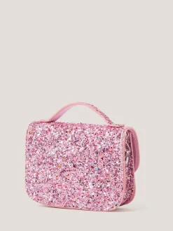 Monsoon Glitter Satchel Bag & Hair Clips Set
