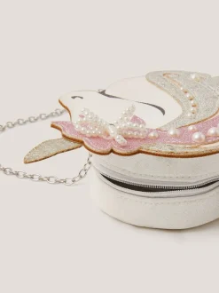 Monsoon Glitter Unicorn Bag & Pearly Hair Clips Set