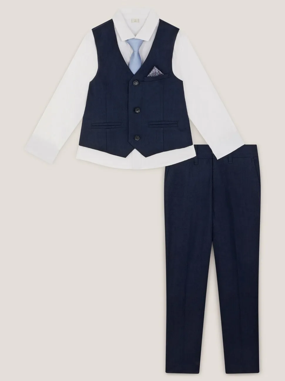 Monsoon Harry 4-Piece Herringbone Suit with Tie