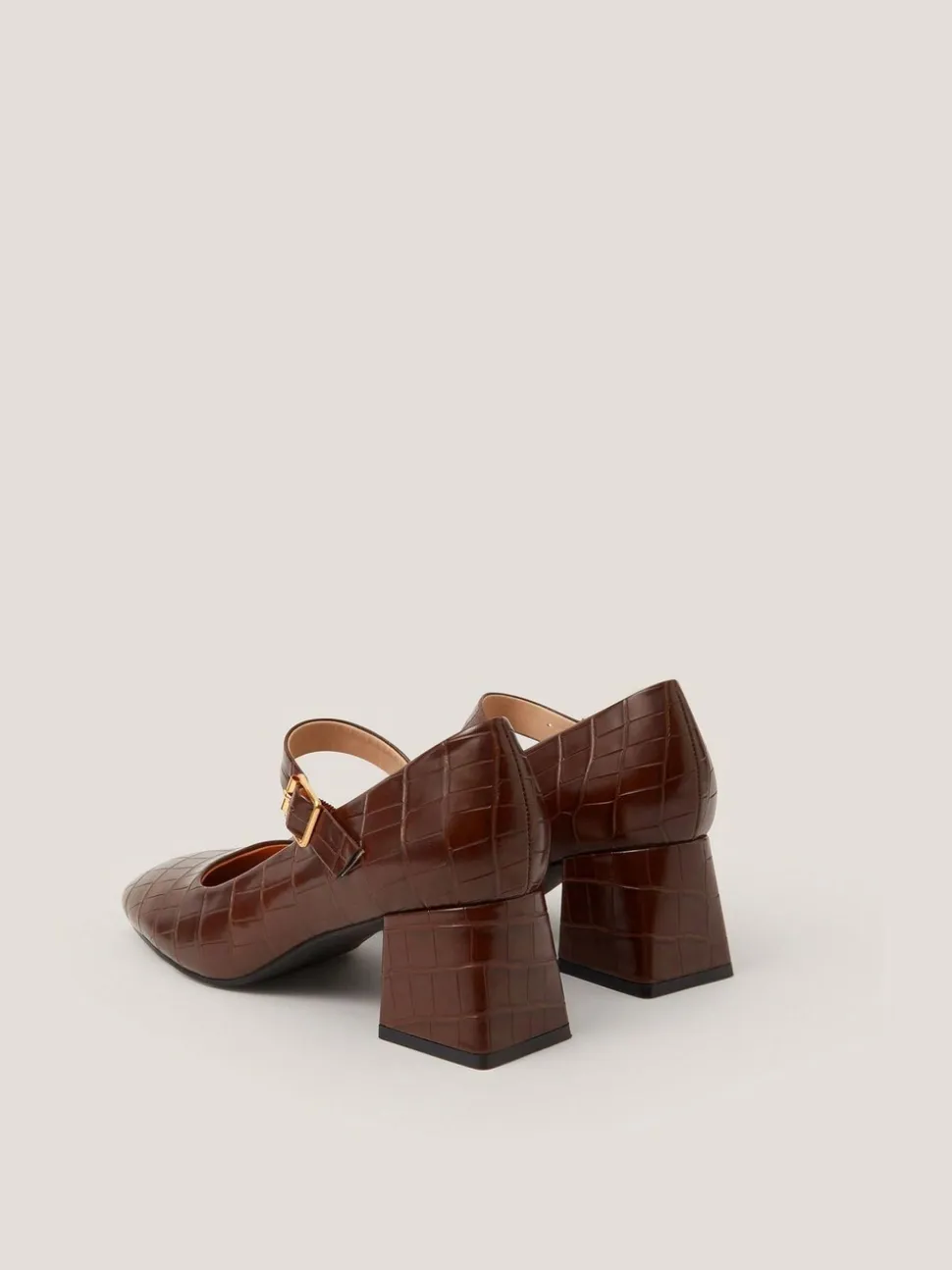Monsoon Jill Faux Croc Mary Jane Heels