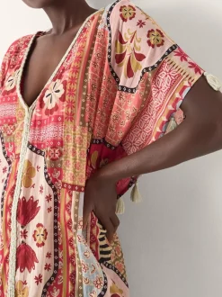 Monsoon Patti Tile Print Mini Kaftan
