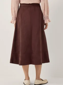 Monsoon Rowan Suedette A-Line Midi Skirt