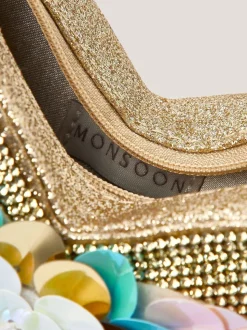 Monsoon Sequin Embellished Butterfly Bag