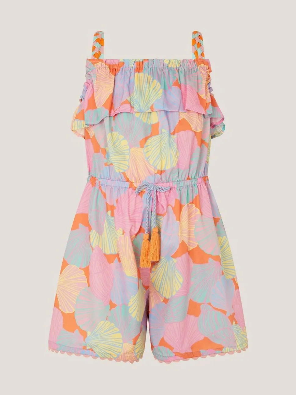 Monsoon Shell Print Strappy Playsuit