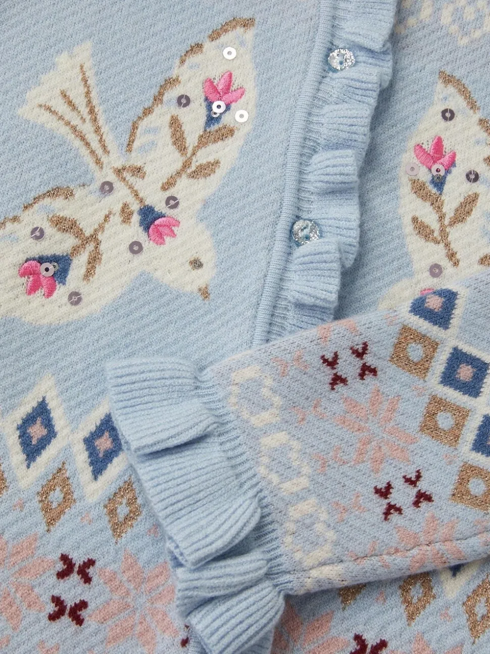 Monsoon Swallow Fairisle Pattern Cardigan