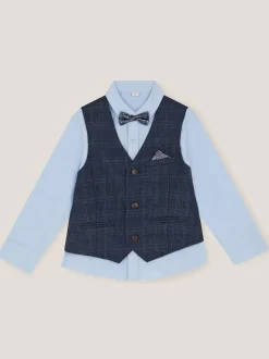 Monsoon Three-Piece Oliver Check Waistcoat & Shirt Set