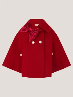 Monsoon Velvet Bow Cape