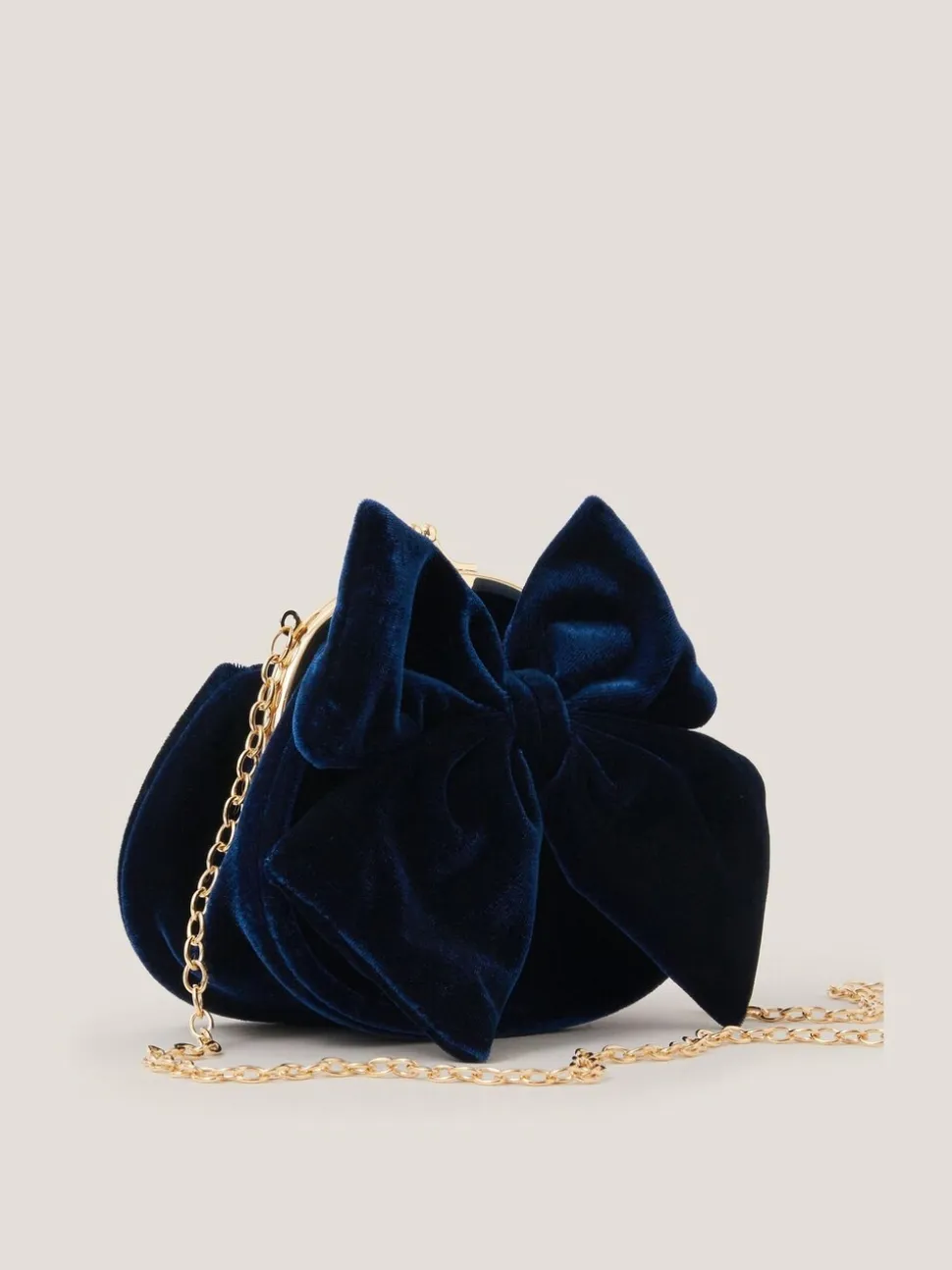 Monsoon Velvet Bow Clip Frame Bag