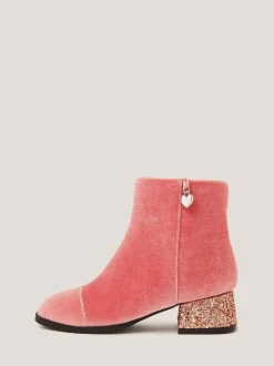 Monsoon Velvet Glitter Heel Boots
