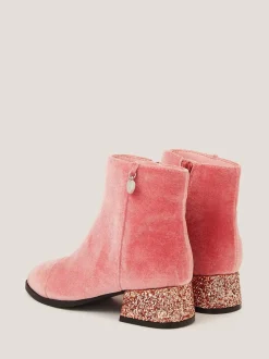 Monsoon Velvet Glitter Heel Boots