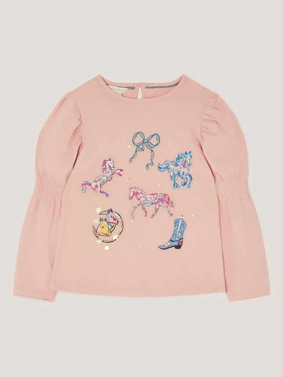 Monsoon Western Horse Print Top
