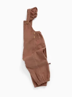 MORI Frilled Corduroy Dungarees
