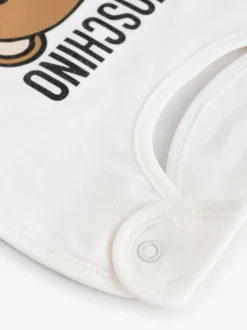 Moschino Baby Logo Hat and Bib Giftset With Giftbox