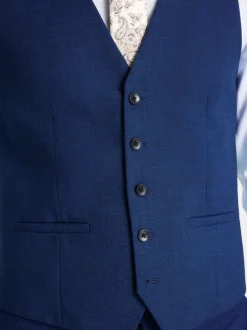 MOSS Slim Slub Suit Waistcoat