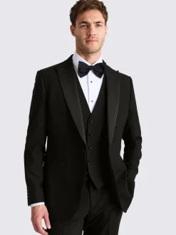 MOSS Tailored Peak Lapel Wool Tuxedo Suit Jacket