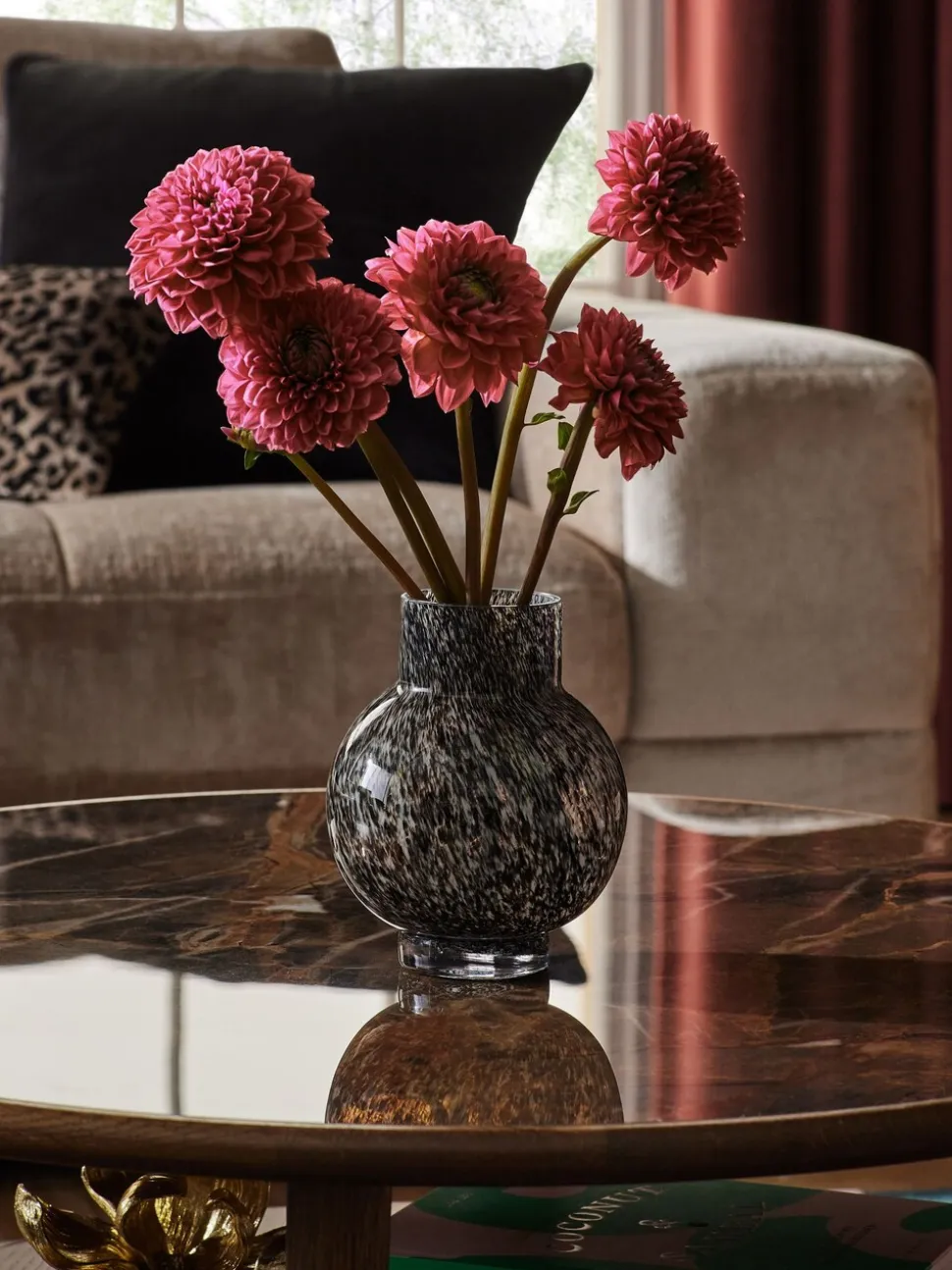 Mottled Glass Vase
