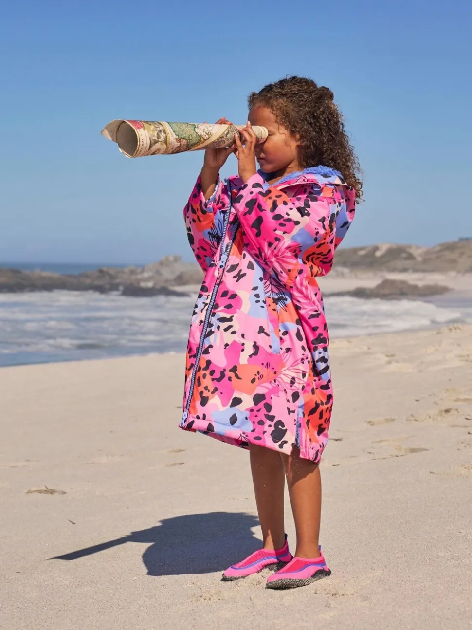 Mountain Warehouse Tidal bedrukte waterdichte omkleedjas voor kinderen