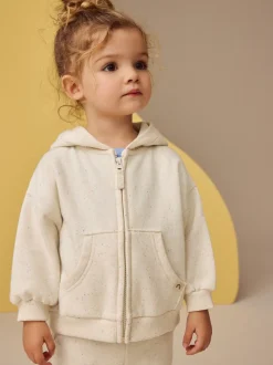 Moutkleurig - Hoodie met ritssluiting (3 mnd-7 jr)