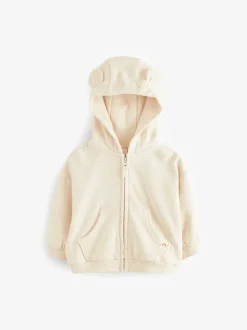 Moutkleurig - Hoodie met ritssluiting (3 mnd-7 jr)