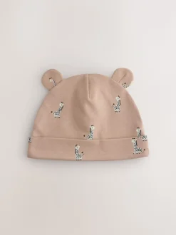 Multi - 4 -delige babyset van muts en slabbetjes (0-18mnd)