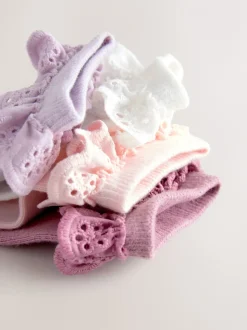 Multi - 4 Pack Cotton Rich Ruffle Frill Ankle Socks