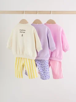 Multi - Baby Sweatshirts & Joggers 6 Piece Set (0mths-3yrs)