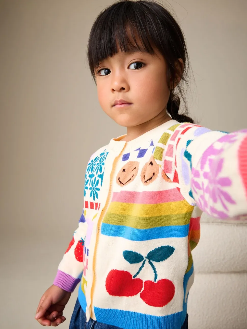 Multi - Fun Printed Cardigan (3mths-7yrs)