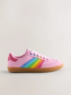 Multi - Little Bird by Jools Oliver Gum Sole sneakers met regenboogstrepen