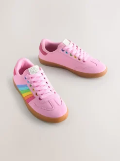 Multi - Little Bird by Jools Oliver Gum Sole sneakers met regenboogstrepen