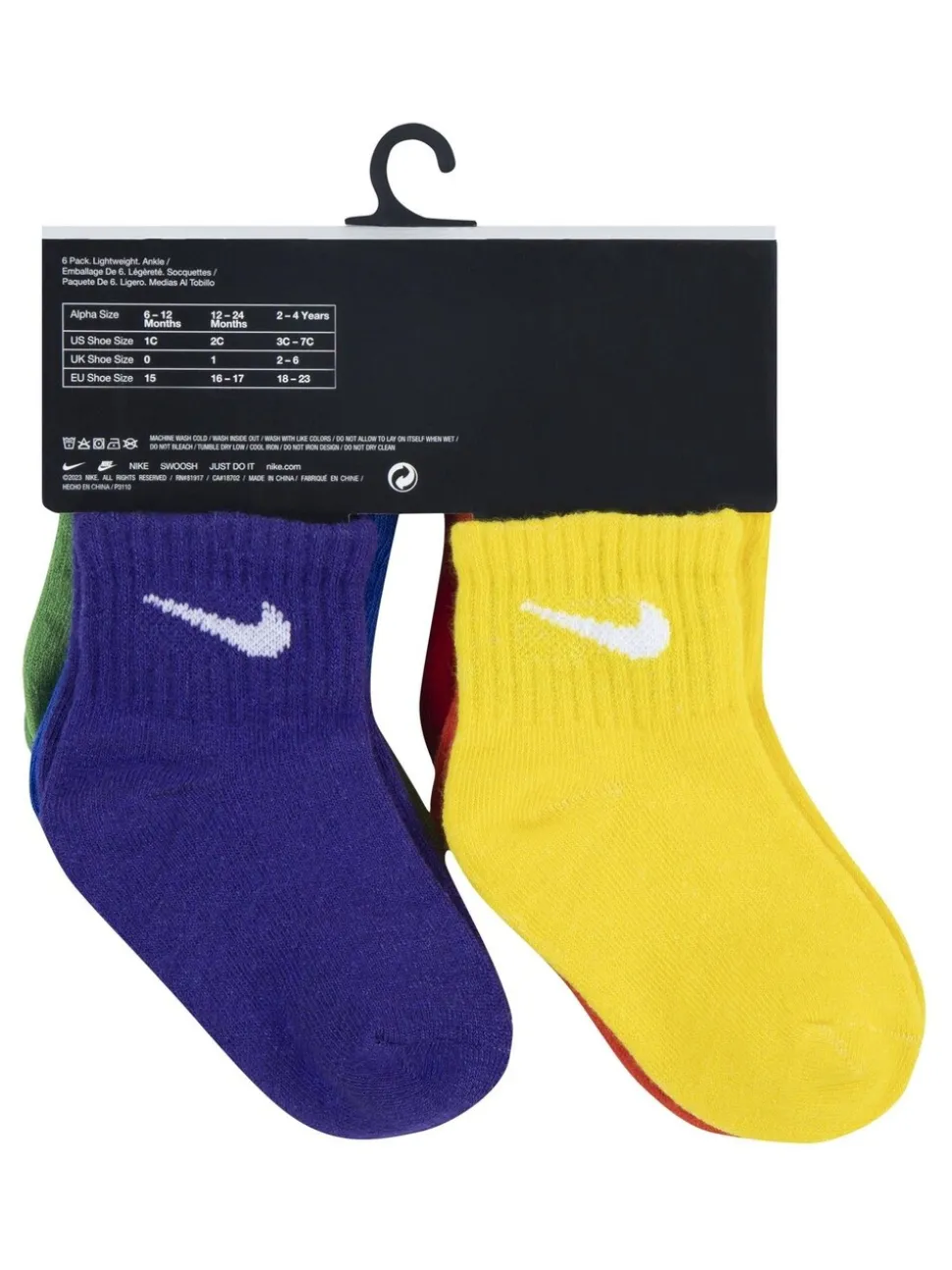 Multi - Nike Infant Swoosh set van 6 paar sokken