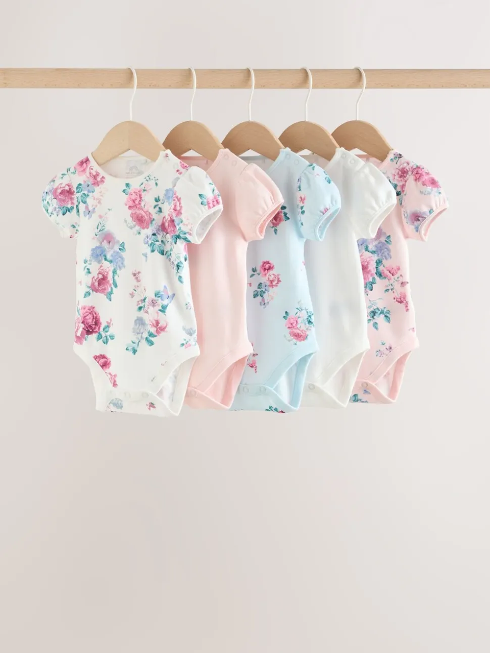Multi - Set van 5 babyrompertjes met korte mouwen
