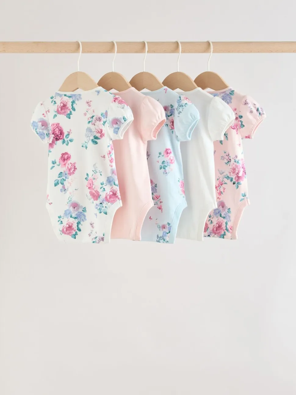Multi - Set van 5 babyrompertjes met korte mouwen