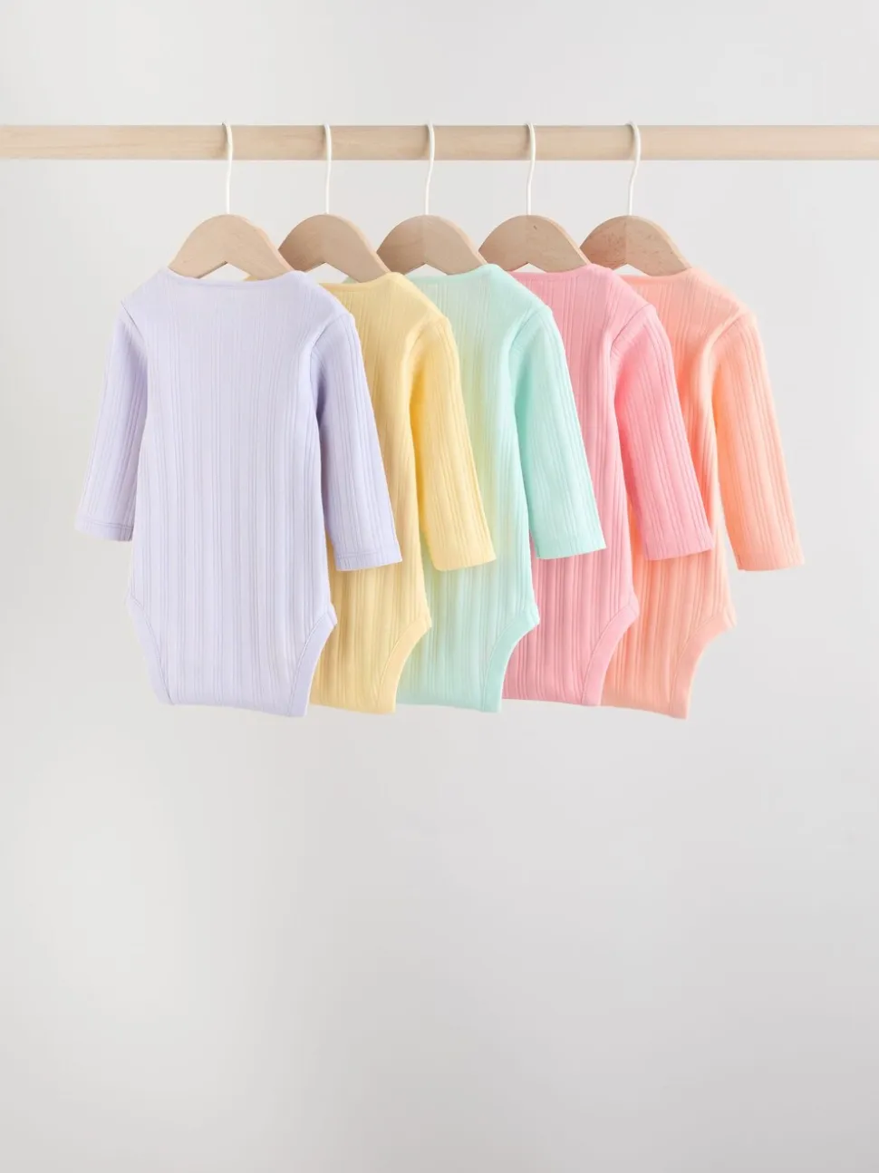 Multi - Set van 5 babyrompertjes met lange mouwen