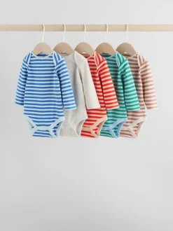 Multi - Set van 5 rompers met lange mouwen