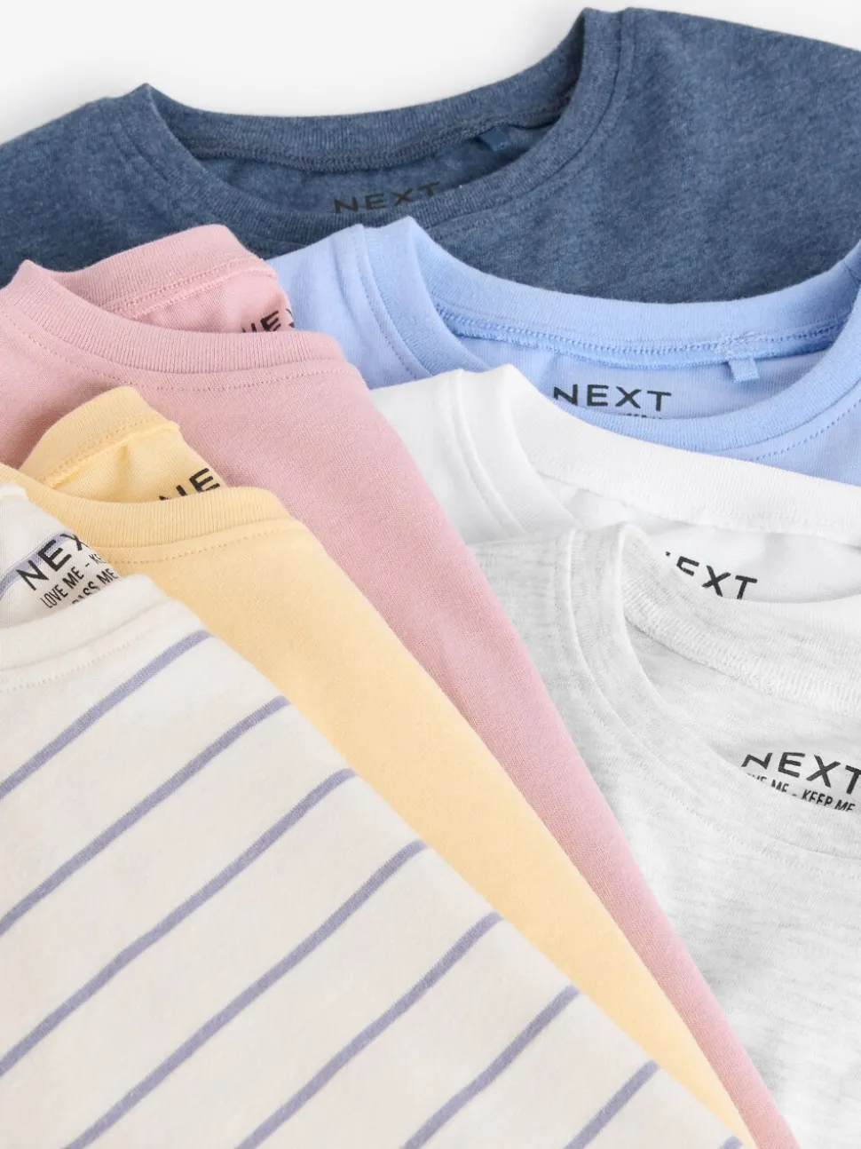 Multi - Set van 7 T-shirts met lange mouwen (3 mnd-7 jr)