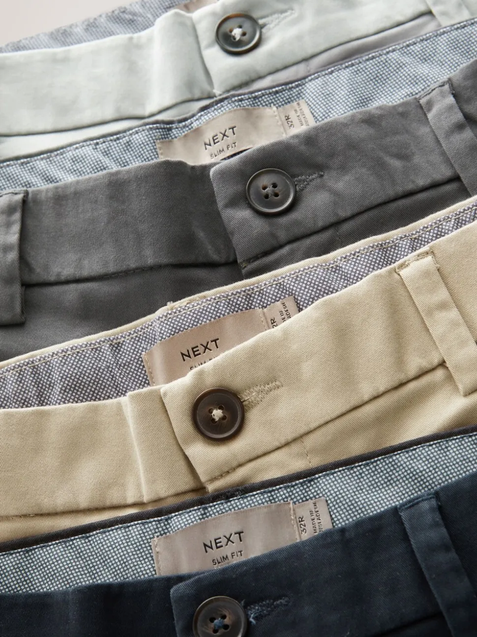 Multi - Slim Fit - Set van 4 chinoshorts met stretch