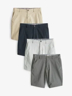 Multi - Straight fit - Set van 4 chinoshorts met stretch