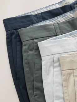 Multi - Strakke Pasvorm - Set van 4 chinoshorts met stretch