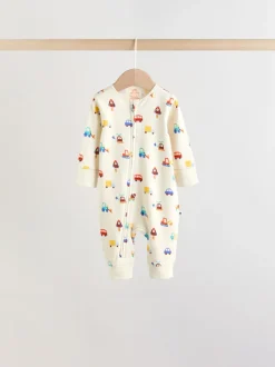 Multi - Two Way Zip Baby Sleepsuit 5 Pack (0mths-3yrs)