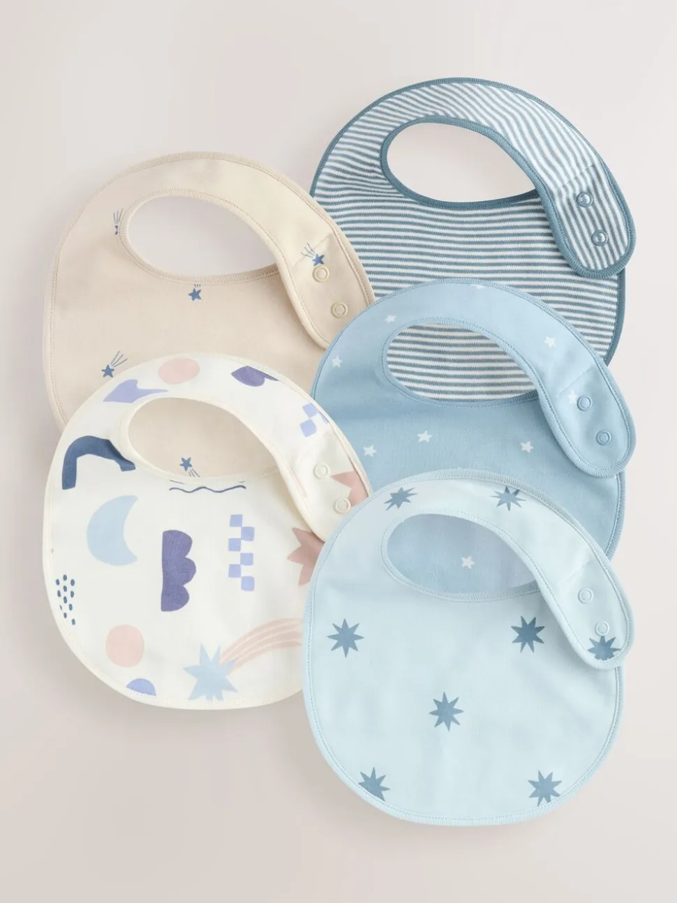 Multi - Verpakking met 5 babyslabbetjes