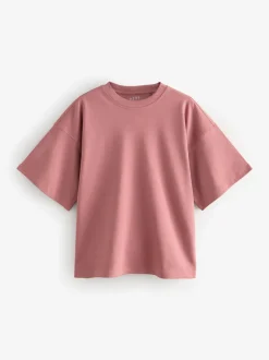 Multi - Verpakking van 5 100% katoenen boxy T-shirts met korte mouwen