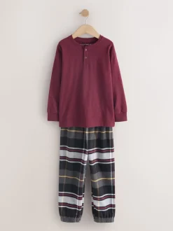 Multi - Verpakking van 3 geweven geruite pyjama's (3-16 jr)